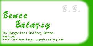 bence balazsy business card